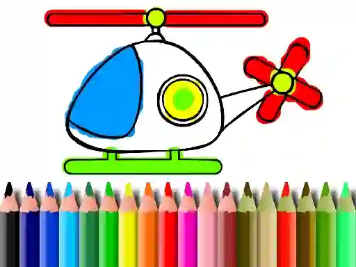 Leikur Back To School Helicopter Coloring á netinu