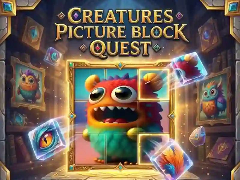 Leikur Creatures Picture Block Quest á netinu