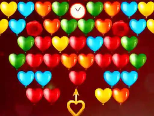 Leikur Bubble Shooter Valentines á netinu