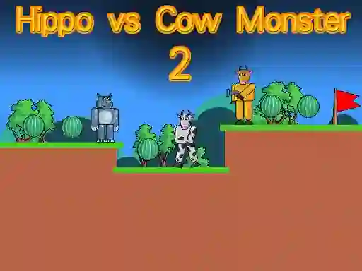 Leikur Hippo vs Cow Monster 2 á netinu