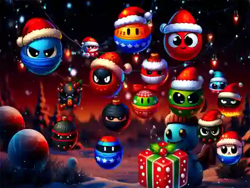 Leikur Christmas Rush : Red and Friend Balls á netinu