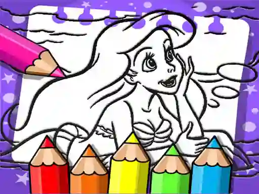 Leikur Ariel The Mermaid Coloring Book á netinu