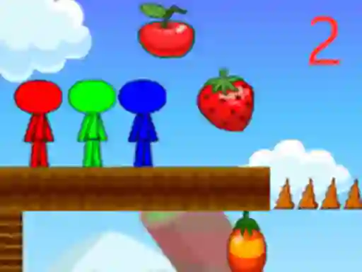 Leikur Stickman Bros In Fruit Island 2 á netinu