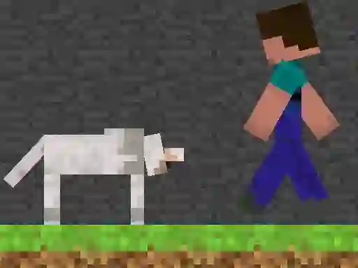 Leikur Steve and Wolf á netinu