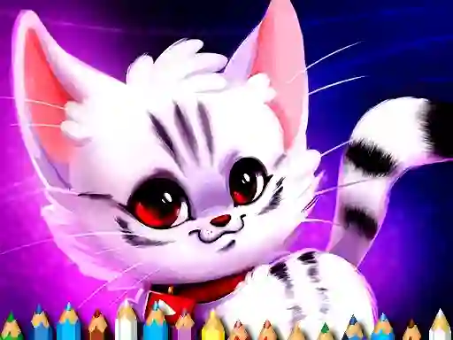 Leikur Cute Kitty Coloring á netinu