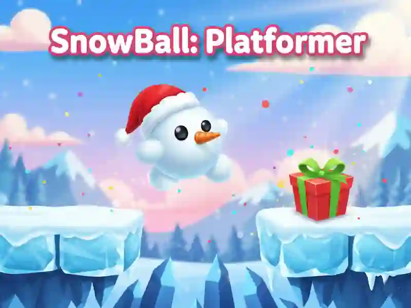 Leikur SnowBall: Platformer á netinu