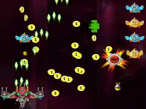 Leikur Space Attack Chicken Invaders á netinu
