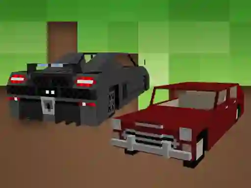 Leikur Blockcraft Cars Jigsaw á netinu