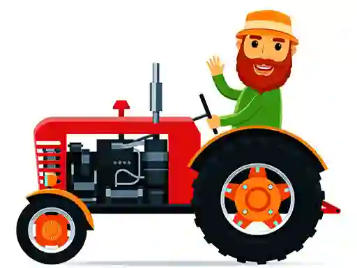 Leikur Cartoon Farm Traktors á netinu