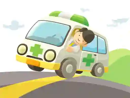 Leikur Cartoon Ambulance á netinu