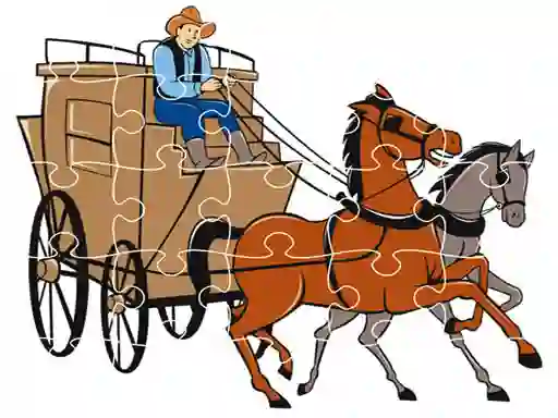 Leikur Wagons Jigsaw á netinu