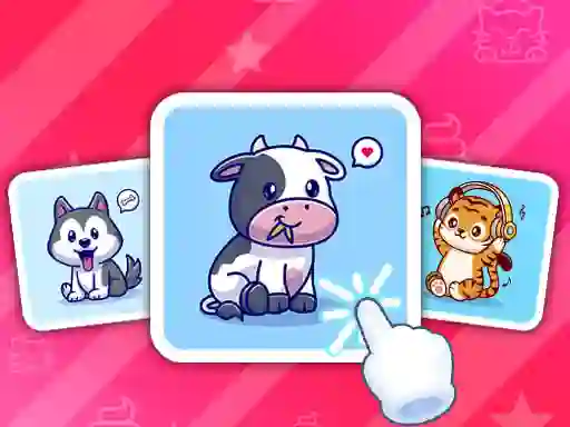 Leikur Cute Animal Cards á netinu