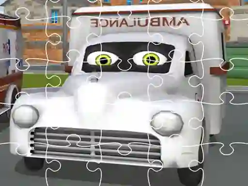 Leikur Ambulance Trucks Jigsaw á netinu