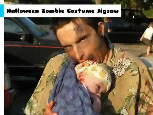 Leikur Halloween Zombie Costume Jigsaw á netinu