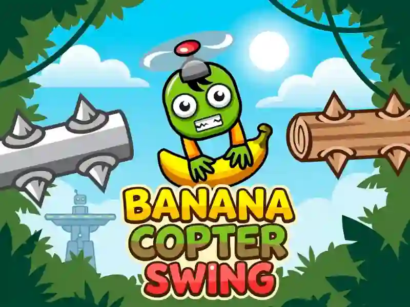 Leikur Banana Copter Swing á netinu