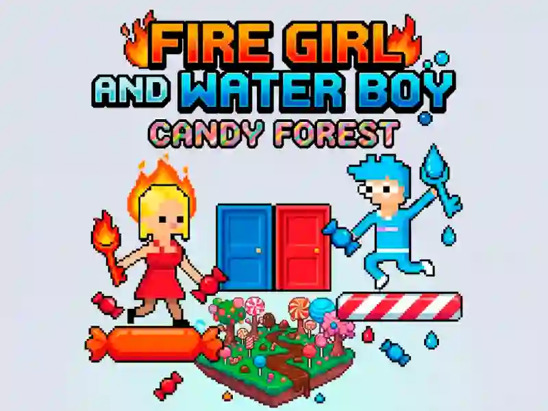 Leikur Fire Girl and Water Boy Candy Forest á netinu