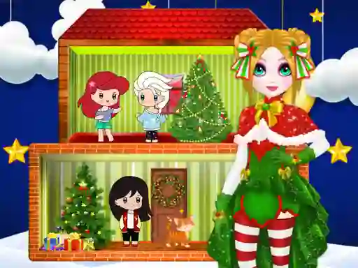 Leikur Christmas Puppet Princess House á netinu