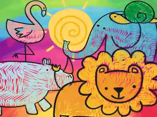 Leikur Little Animals Coloring á netinu