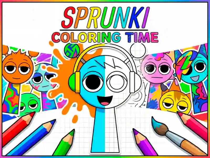 Leikur Sprunki Coloring Time á netinu