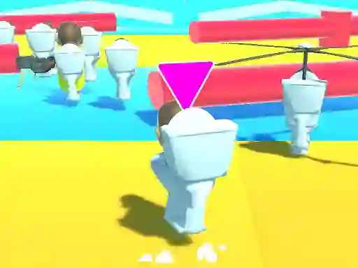 Leikur Fall Boys Skibidi Toilet á netinu