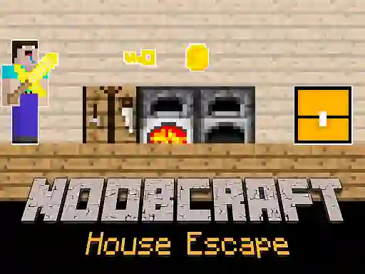 Leikur Noobcraft House Escape á netinu