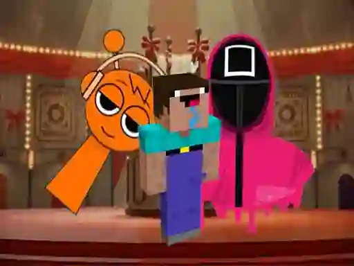 Leikur Nextbots on Minecraft Squid Game Sprunki á netinu