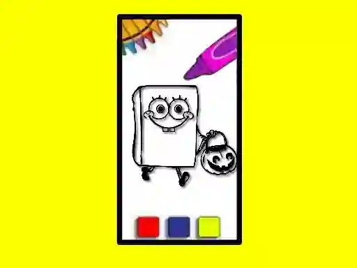 Leikur SpobgeBob Halloween Coloring Book á netinu