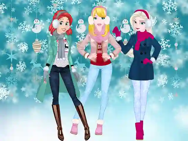 Leikur Princesses Winter Spree á netinu