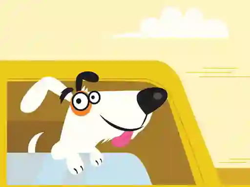 Leikur Adorable Puppies in Cars Match 3 á netinu