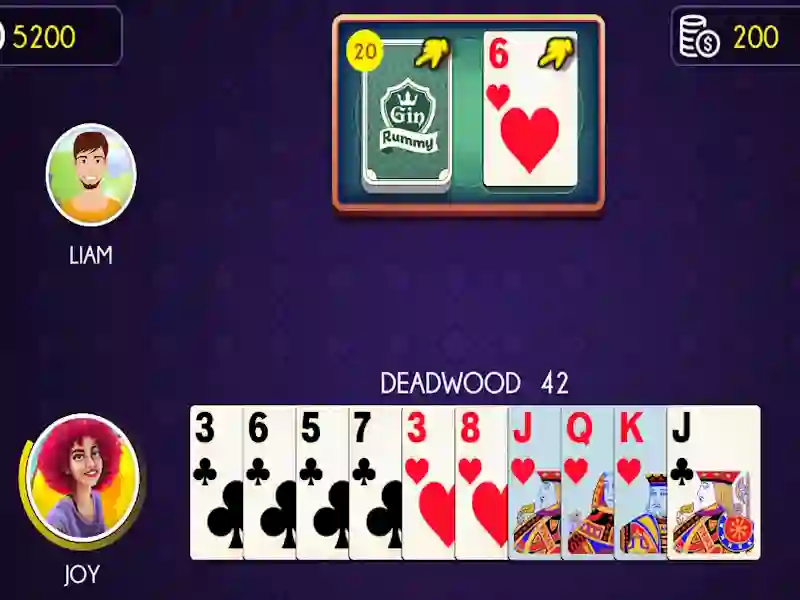 Leikur Gin Rummy á netinu