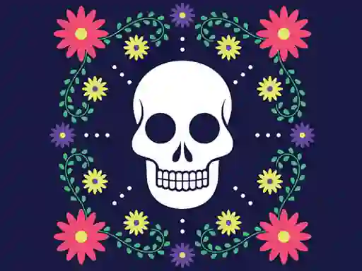 Leikur Colorful Skull Jigsaw á netinu