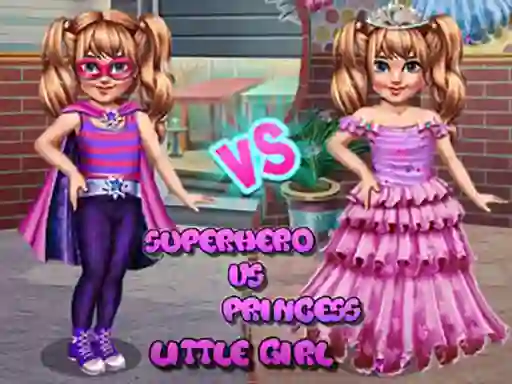 Leikur Little Girl Superhero vs Princess á netinu