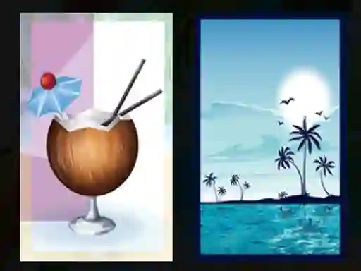 Leikur Beach Cocktails Memory á netinu
