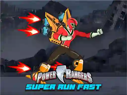 Leikur Power Rangers Super Run Fast á netinu