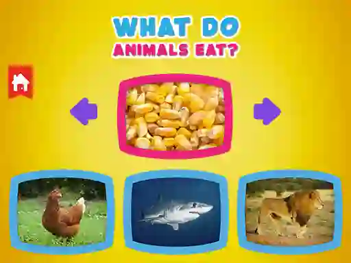 Leikur What Do Animals Eat? á netinu