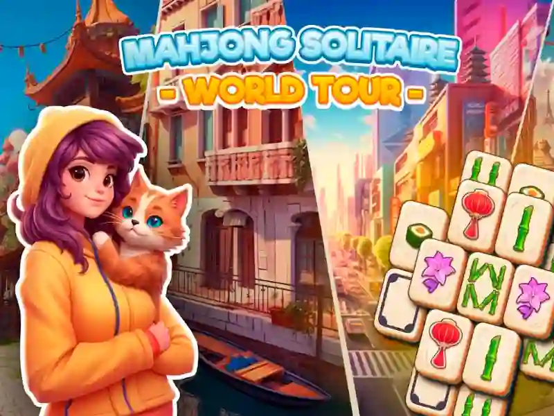 Leikur Mahjong Solitaire: World Tour á netinu
