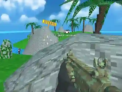 Leikur Blocky Combat SWAT Desert Storm Zombie á netinu