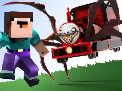 Leikur Noob vs Spider Train á netinu