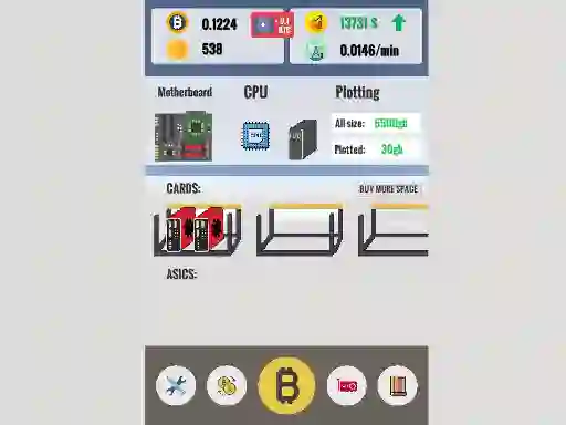 Leikur Bitcoin Clicker á netinu