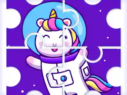 Leikur Cute Rainbow Unicorn Puzzles á netinu
