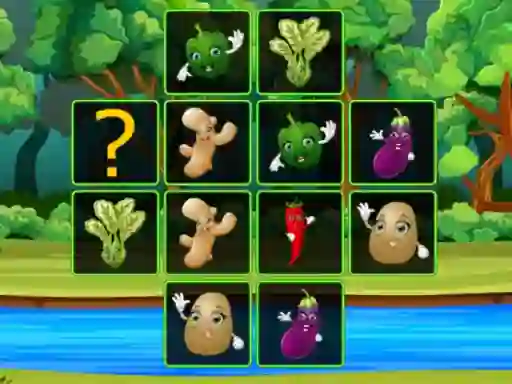 Leikur Vegetable Cards Match á netinu