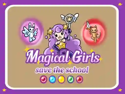 Leikur Magical Girls Save the School á netinu