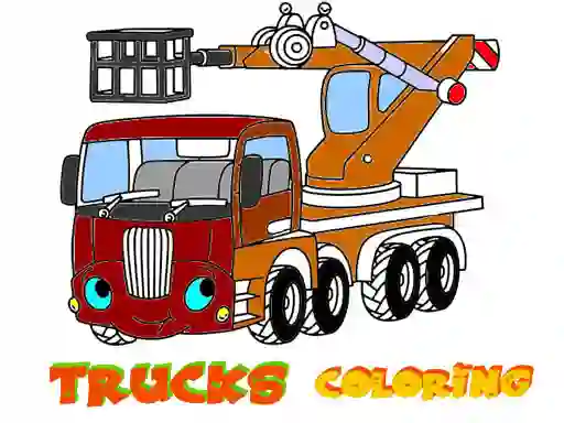 Leikur Funny Trucks Coloring á netinu