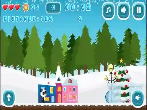 Leikur Christmas Panda Run á netinu