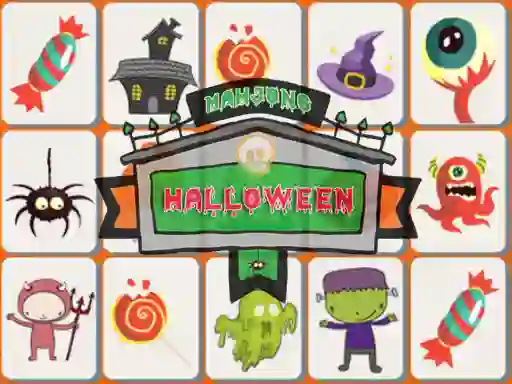 Leikur Halloween Mahjong á netinu