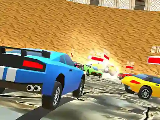 Leikur Low Poly Smash Cars á netinu