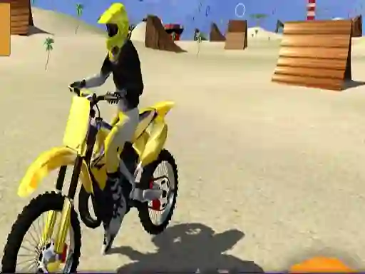 Leikur Motor Cycle Beach Stunt á netinu