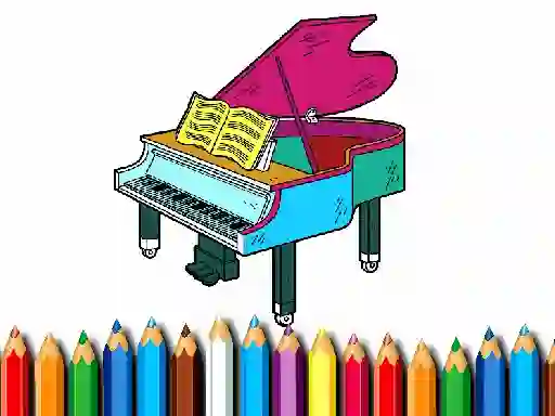 Leikur Back To School: Piano Coloring Book á netinu