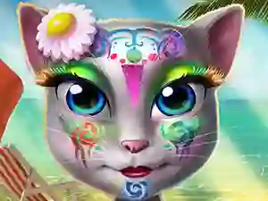 Leikur Kitty Beach Makeup á netinu