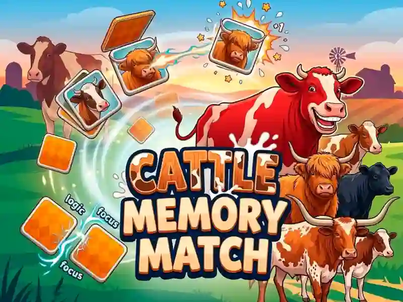 Leikur Cattle Memory Match á netinu